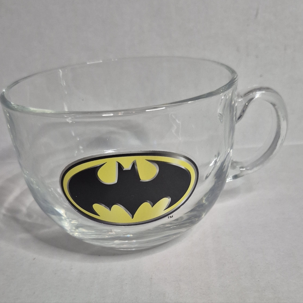 Batman Wide Mouth‎ 22 ounce Glass Mug DC Comics Excellent Condition